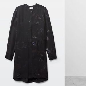 EUC Aritizia Wilfred Bossut Dress 100% Silk Shirt Dress Long Sleeve